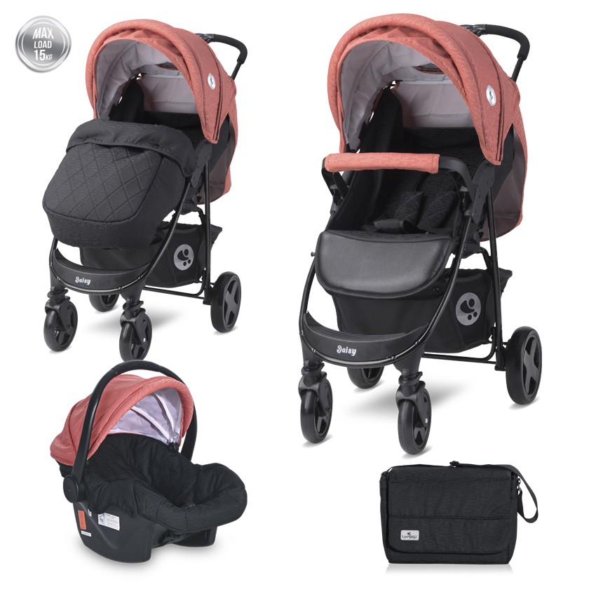 Kомбинирана Количка Daisy оранжева BASIC SET