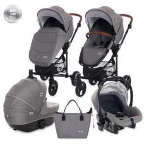 КОЛИЧКА CRYSTA 3в1 COOL GREY + чанта