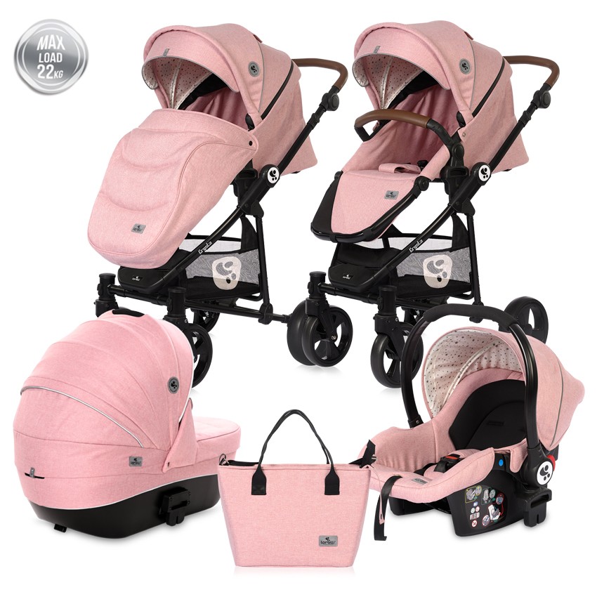 КОЛИЧКА CRYSTA 3в1 BLOSSOM PINK + чанта