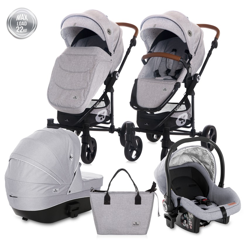 КОЛИЧКА CRYSTA 3в1 OPALINE GREY + чанта