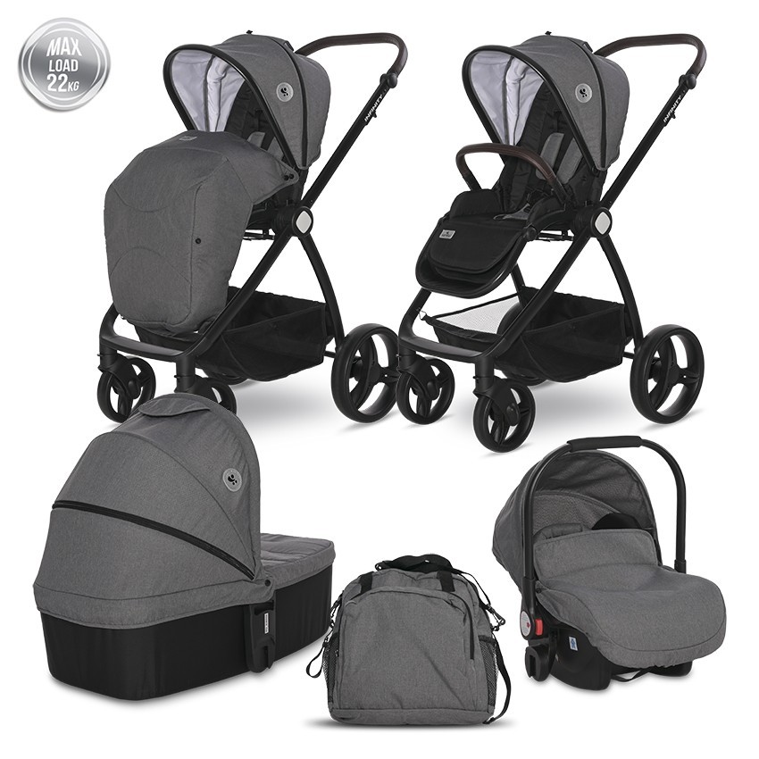 Комбинирана Количка GLACIER GREY INFINITY 3в1 до 22кг