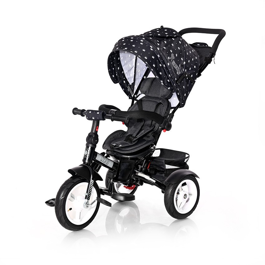 Детска Триколка NEO BLACK CROWNS с въздушни гуми