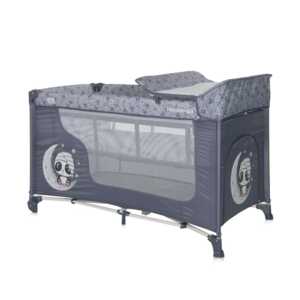 Бебешка кошара тъмносива Moonlight на 2 нива Lorelli
