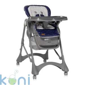 Столче за хранене тъмносиньо Appetito Еко кожа