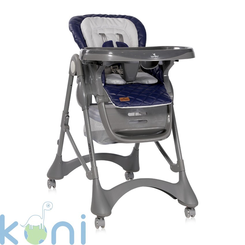 Столче за хранене тъмносиньо Appetito Еко кожа