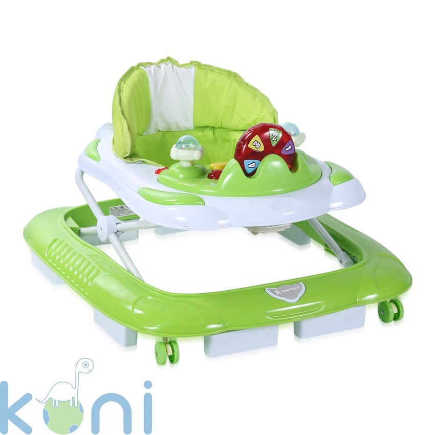 Бебешка проходилка училище зелена с евробаза