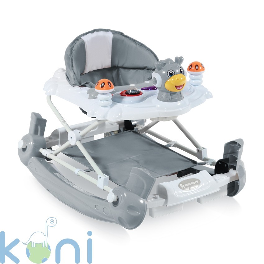 Бебешка проходилка-люлка Бамби сива