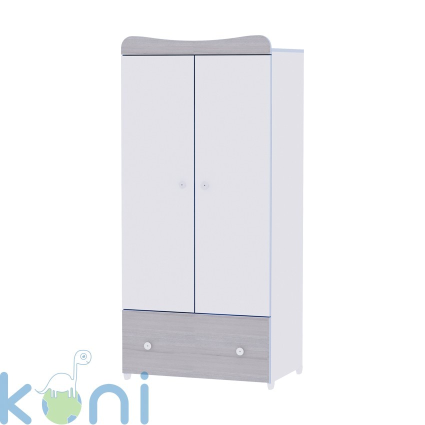 Детски Гардероб Бяло и син бряст EXCLUSIVE