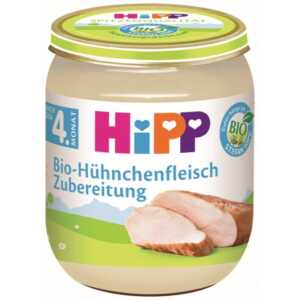 HIPP пюре Заготовка от пилешко месо 4+месеца 125гр 6020