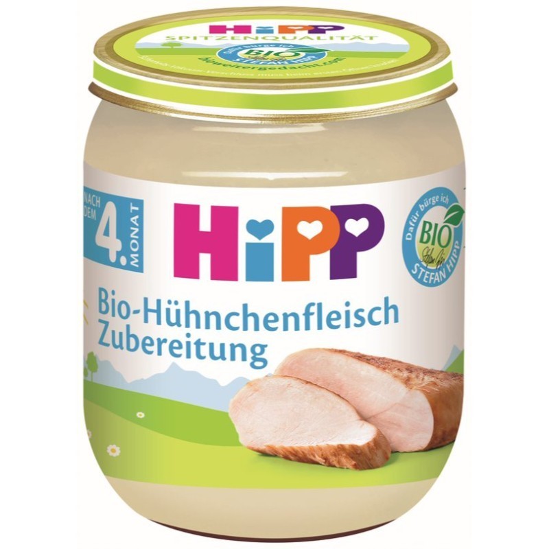HIPP пюре Заготовка от пилешко месо 4+месеца 125гр 6020