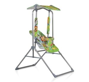 Градинска люлка Funny зелена със сенник