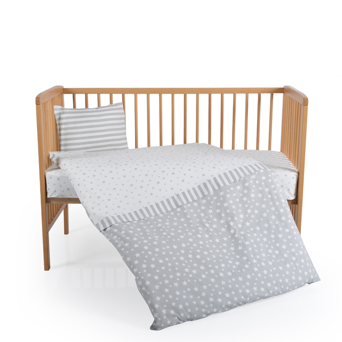 СПАЛЕН КОМПЛЕКТ 3 ЧАСТИ HEAVENLY СИВ 60/120СМ