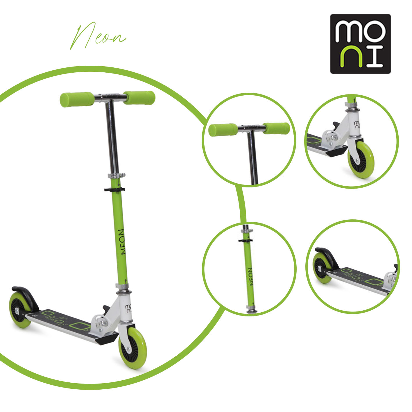 Детска тротинетка NEON ЗЕЛЕНА