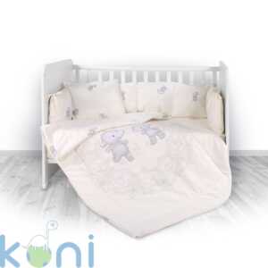 Спален сет ранфорс хепи хипо екрю 5ч.гол.обик.