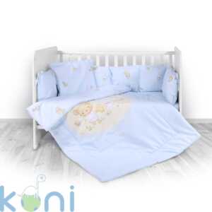 Спален сет ранфорс мече парти синьо 5ч.гол.обик.