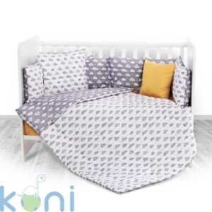 Спален сет ранфорс облаци сиво 5ч.гол.обик.