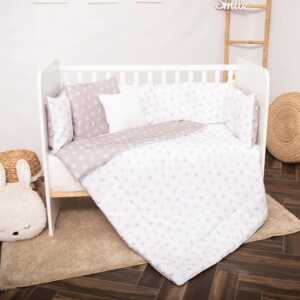 Спален сет ранфорс листа сивобежово 5ч.гол.обик.