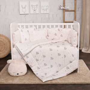 Спален сет ранфорс синьо самолети 5ч.гол.обик.