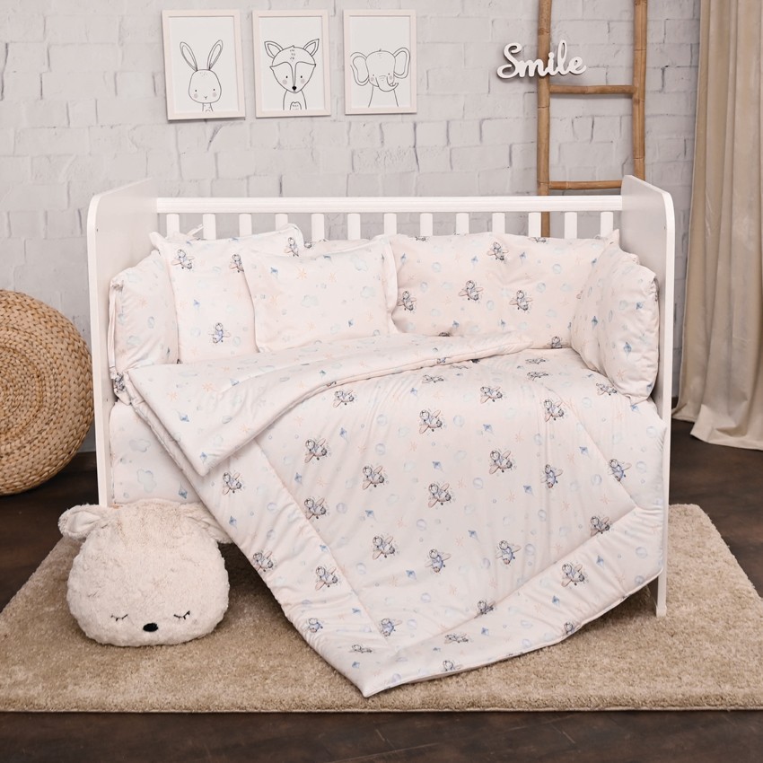 Спален сет ранфорс синьо самолети 5ч.гол.обик.