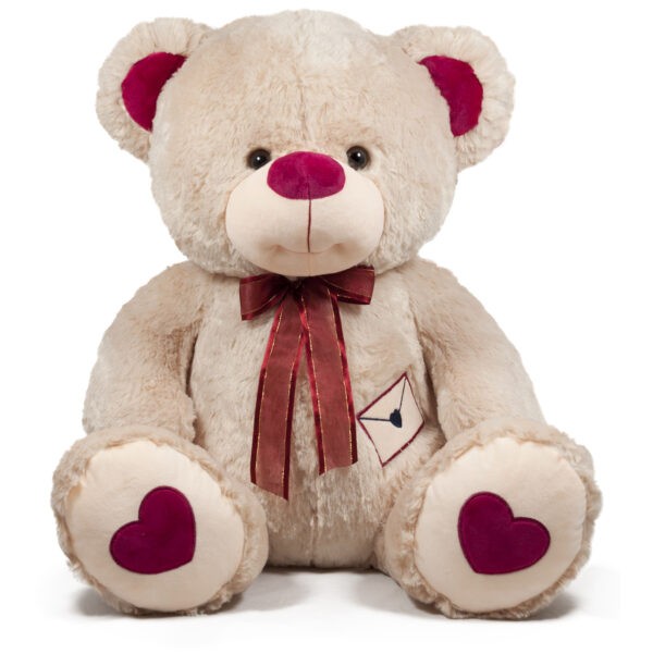 Плюшено мече с бродирано писмо 2ЦВ 60СМ