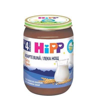 HIPP каша "Лека нощ" грис 4+месеца 190гр 5515