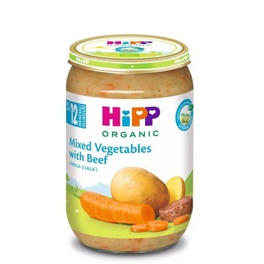 HIPP пюре Микс зеленчуци телешко месо 8+месеца 220гр 6863