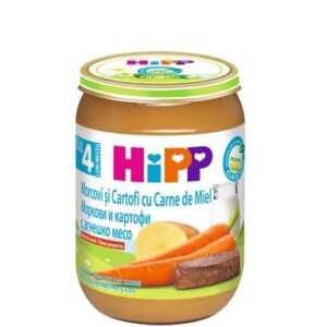HIPP пюре Моркови картофи агнешко 4+месеца 190гр 6123