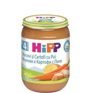 HIPP Пюре моркови и картофи с пиле 4+месеца 190гр 6264