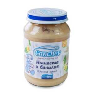 ГАНЧЕВ Млечна каша с нишесте и ванилия 4+месеца 190Г