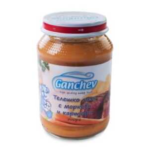 ГАНЧЕВ Пюре Телешко месо с моркови и картофи 4+месеца 190Г