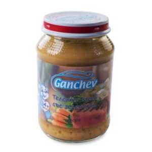 ГАНЧЕВ Пюре Телешко месо със зеленчуци 4+месеца 190г