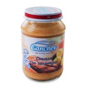 ГАНЧЕВ Пюре Сьомга със зеленчуци 4+месеца 190Г