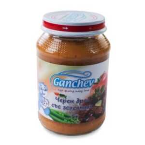 ГАНЧЕВ Пюре Черен дроб със зеленчуци 4+месеца 190Г