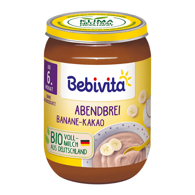 Bebivita Био млечна каша с грис банан и шоколад Лека нощ 6+месеца 190