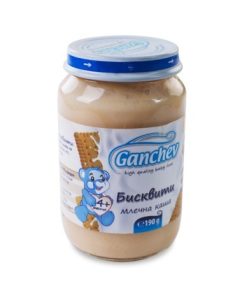 ГАНЧЕВ Млечна каша с бисквити 4+месеца 190Г