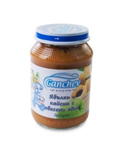 пюре ябълки кайсии с овесени ядки