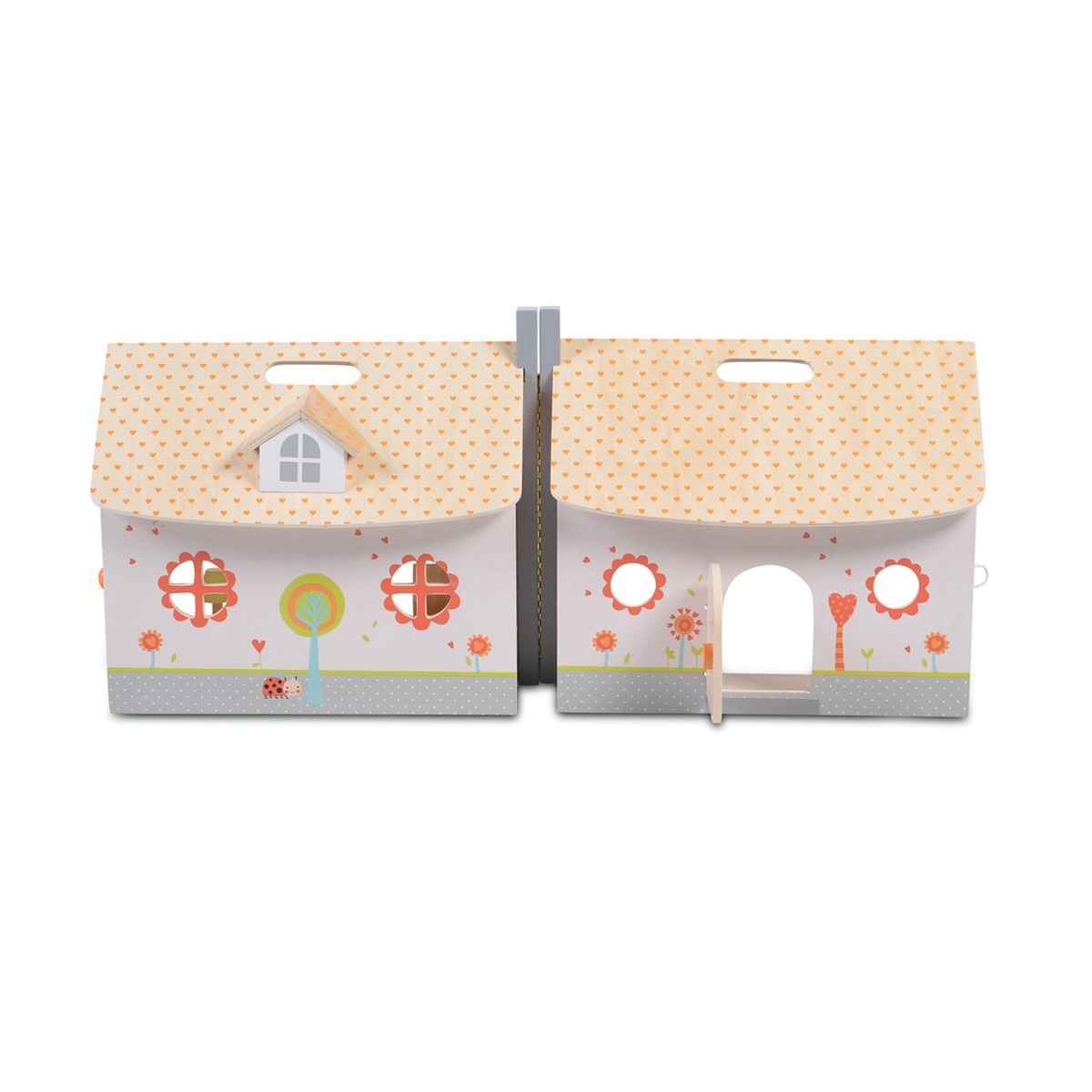 Сгъваема дървена къща за кукли 4139