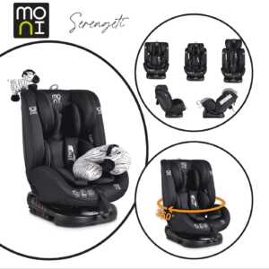 Столче за кола Serengeti черно 0-36 kg с Isofix