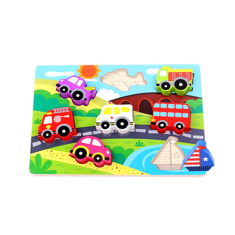 Дървен Пъзел 3D с транспортни средства TKC393