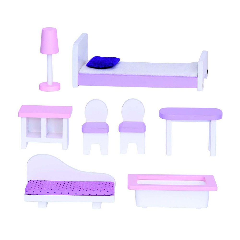 Дървена къща за кукли Anna с обзавеждане 4121