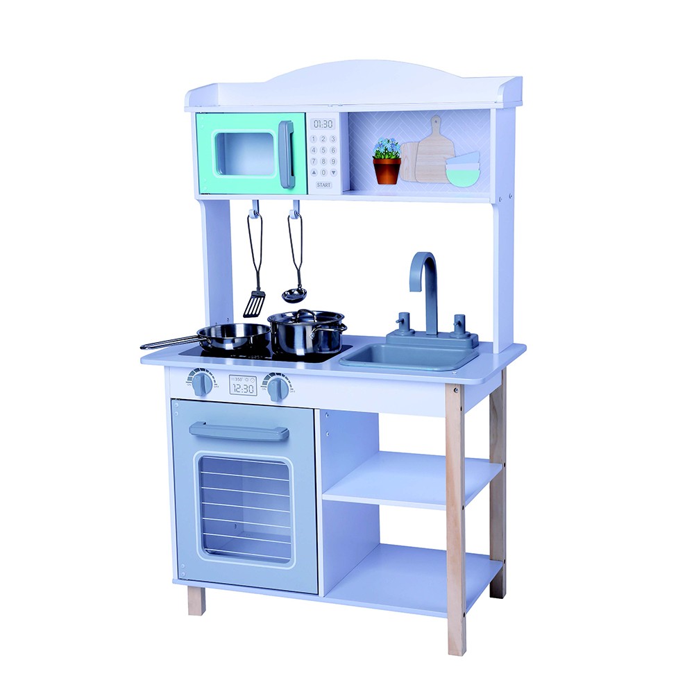 Детска Дървена кухня Mila със съдове за готвене