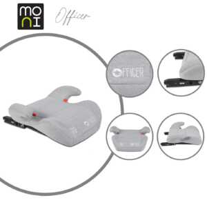 Седалка за кола Officer светлосива анатомична с Isofix система