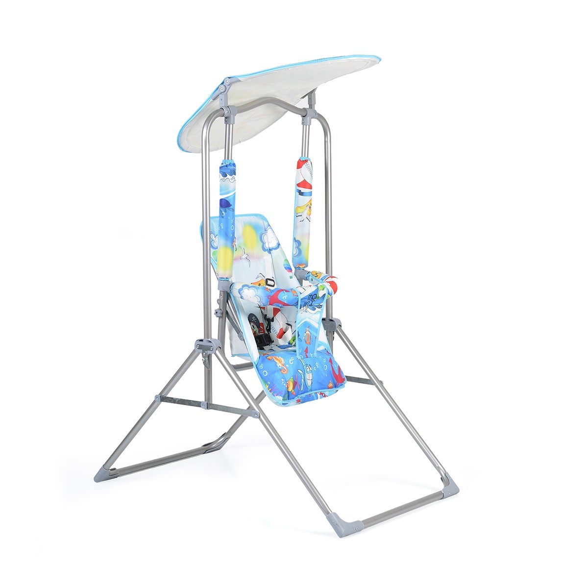 Градинска люлка Funny синя със сенник