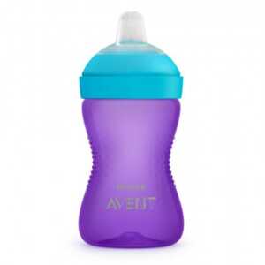 Philips AVENT Неразливаща се чаша лилава с мек накрайник 300мл 9м+