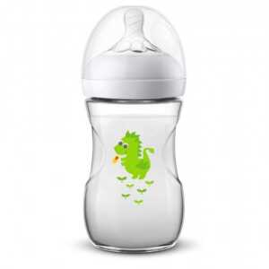 Шише с декорация Дракон Philips AVENT за хранене Natural 260мл PP, 1м+