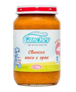 ГАНЧЕВ Пюре Свинско с грах 12+месеца 220Г