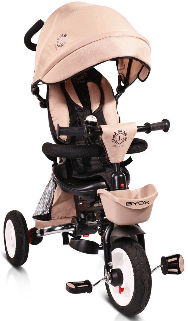 Сгъваема Детска триколка бежова Flexy Lux
