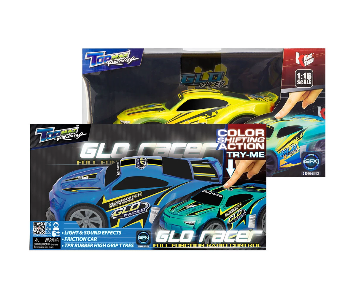 Радиоуправляема кола Glo Racer със смяна на цвета и звука - Детски ...