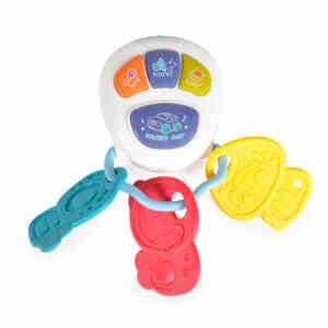 Музикален ключодържател бял Car key 855-73A