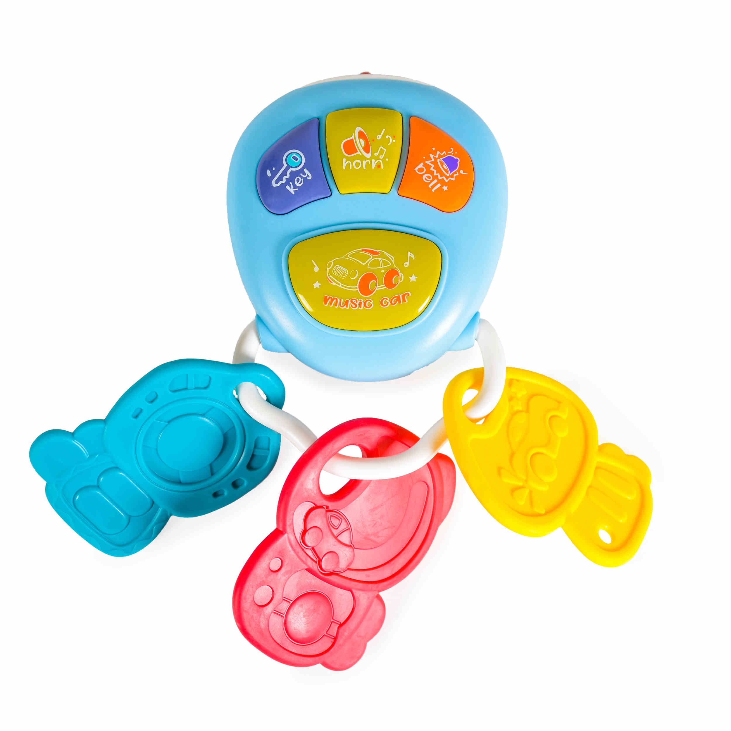 Детска играчка синя Музикален ключодържател Car key 855-73A
